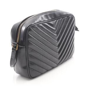 Saint Laurent Monogram Leather Bag Black LOU Shoulder